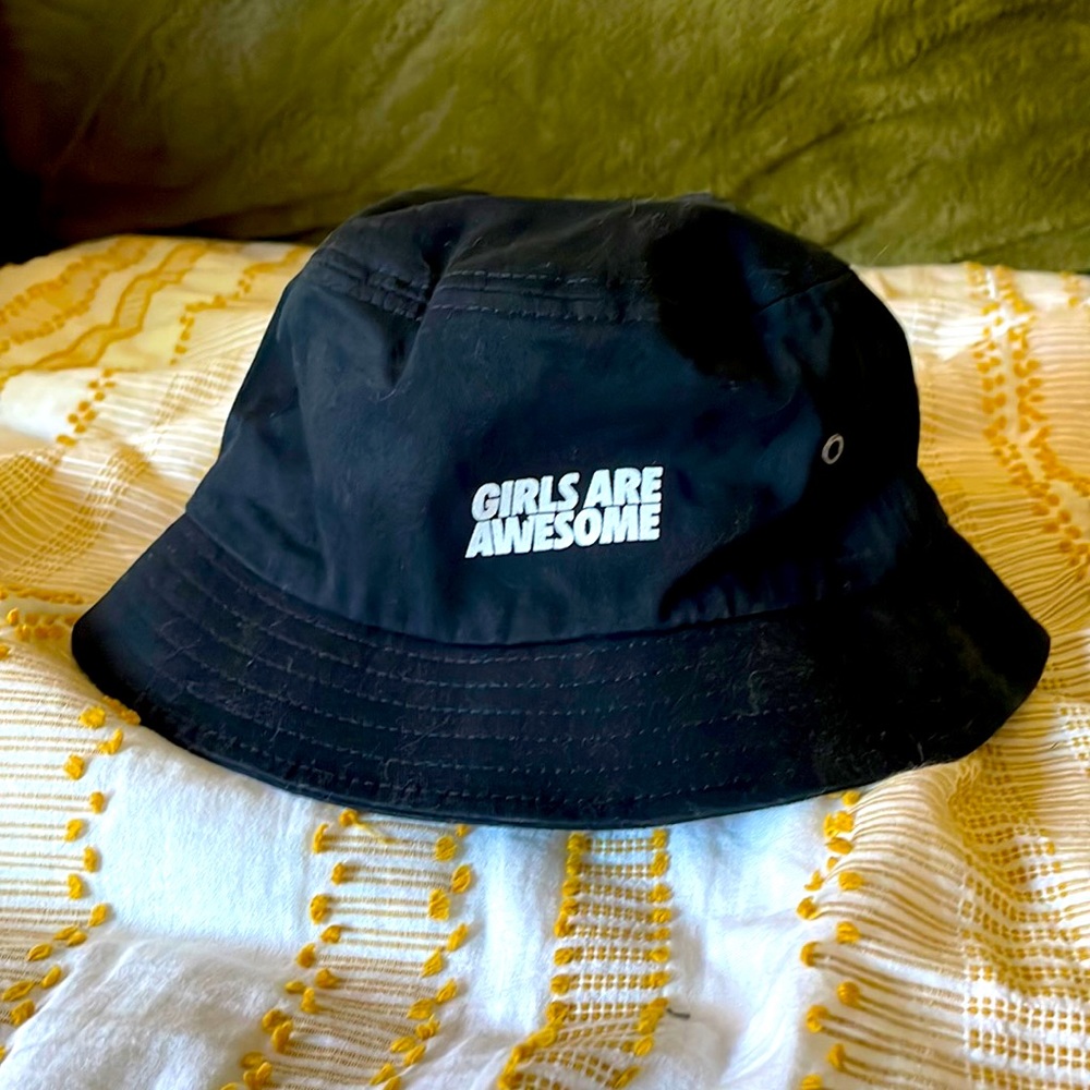 Girls are Awesome bucket hat. Lightly used.